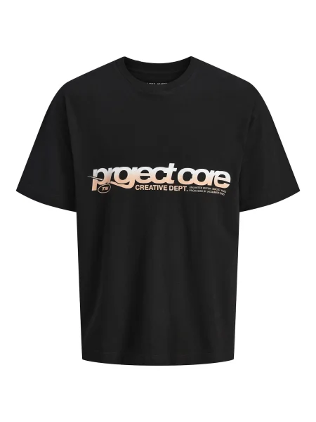 Jack & Jones Junior Tricou JCOUnion Summer portocaliu / negru alb