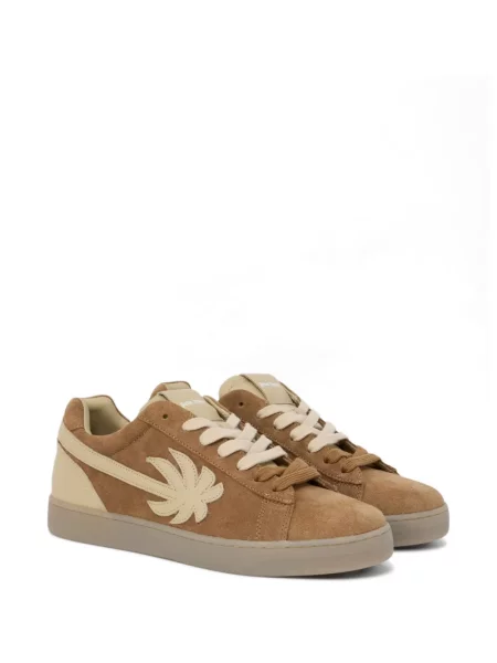 Fűzős szarvasbőr sneaker Palm Angels barna