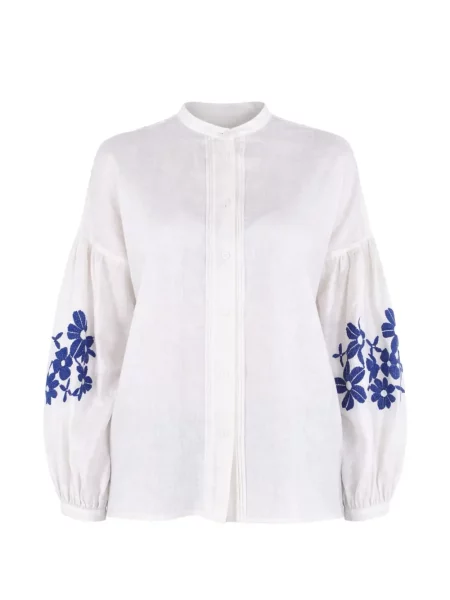 Cămașă Weekend Max Mara cu model floral alb