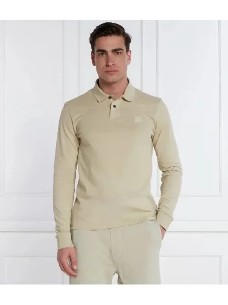 Tricou polo Boss Orange bej