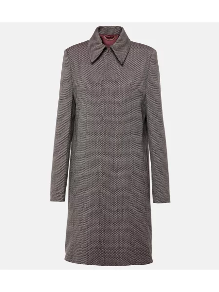 Palton Victoria Beckham de lână gri