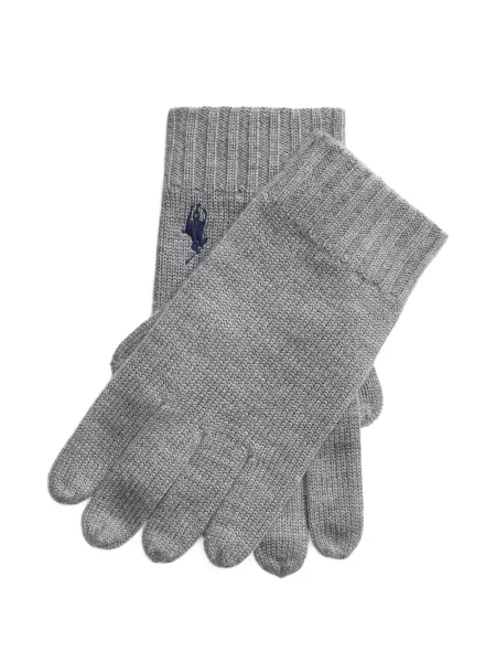 Mănuși Polo Ralph Lauren din piele de căprioară cu șireturi cu vârf închis albastru