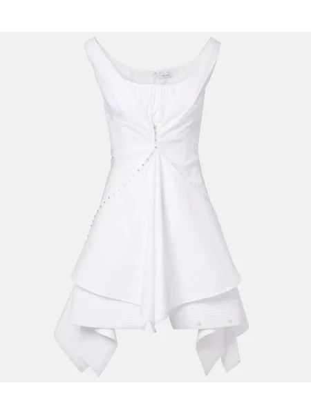 Rochie Mcqueen cu volane alb