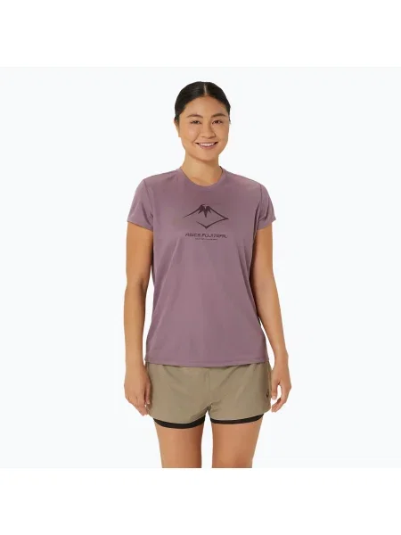 Дамска тениска за бягане ASICS Fujitrail Logo dusty mauve виолетово