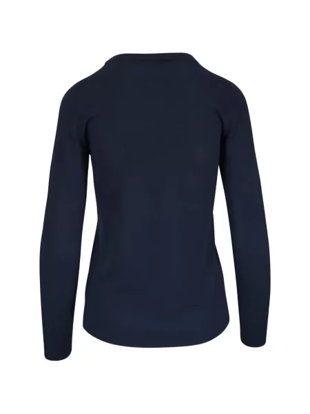 Pulover Brunello Cucinelli cu decolteu rotund albastru