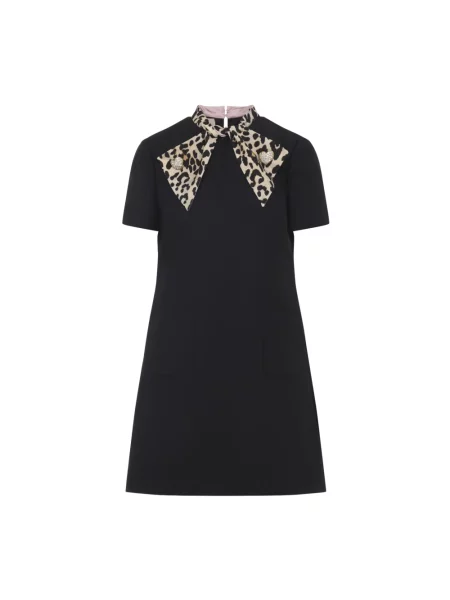 Sukienka Valentino wełniana czarna