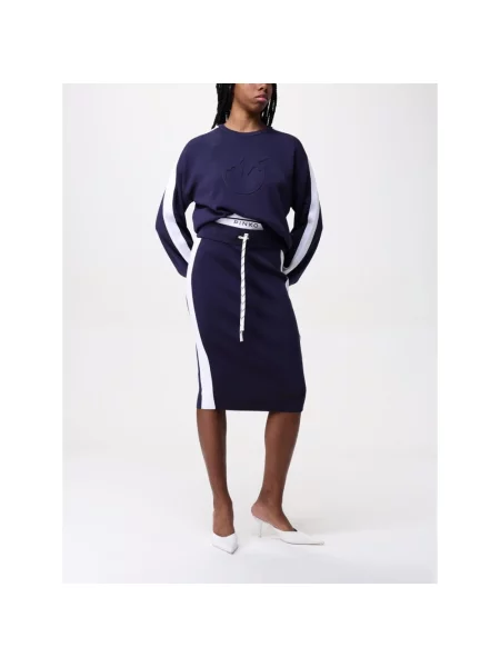 Midi spódnica midi Pinko niebieska