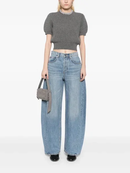 Stras blugi Alexander Wang albastru