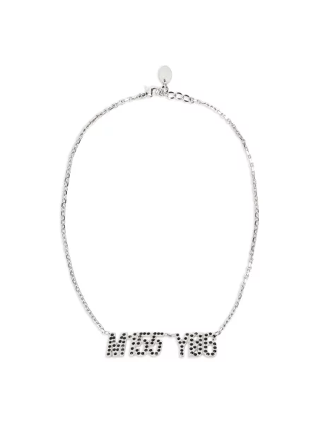 Lniany naszyjnik Red Valentino elegancki szary