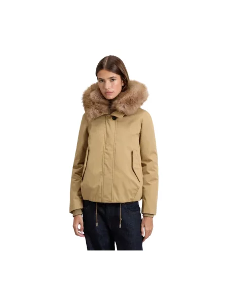Kurtka puchowa Woolrich brązowa
