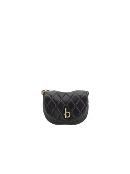 Torebka Burberry skórzana pikowana czarna