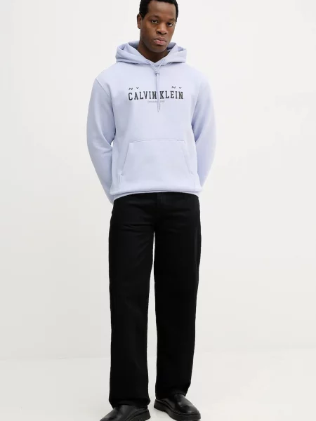 Geacă de blugi Calvin Klein Jeans albastru