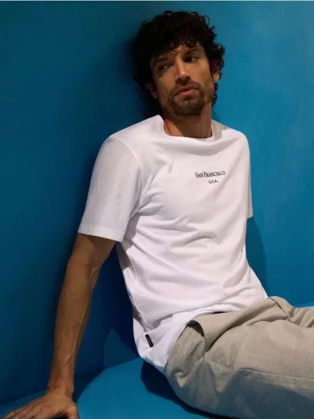 Sinsay tričko s nápisem San Francisco bílá