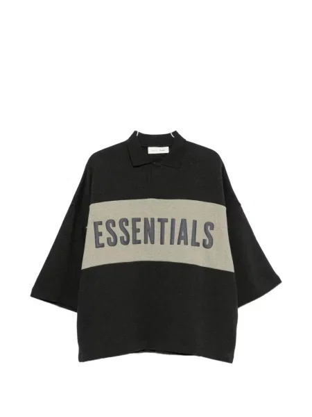Tricou polo Fear Of God Essentials cu imagine gri