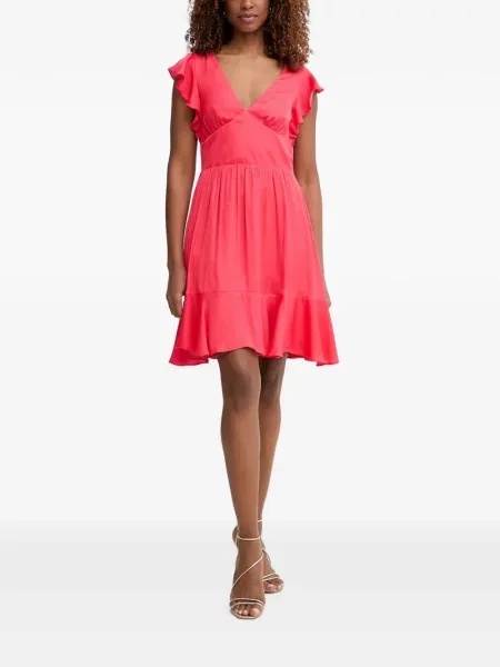 Rochie mini Morgan cu volane roz