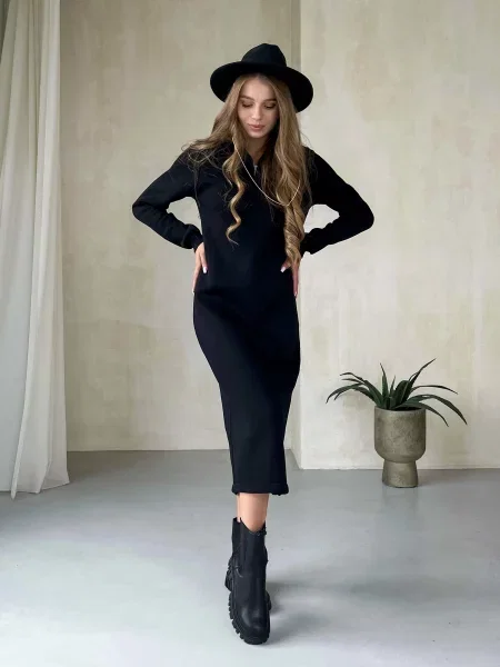 Silvio Merlini Сукня міді чорний