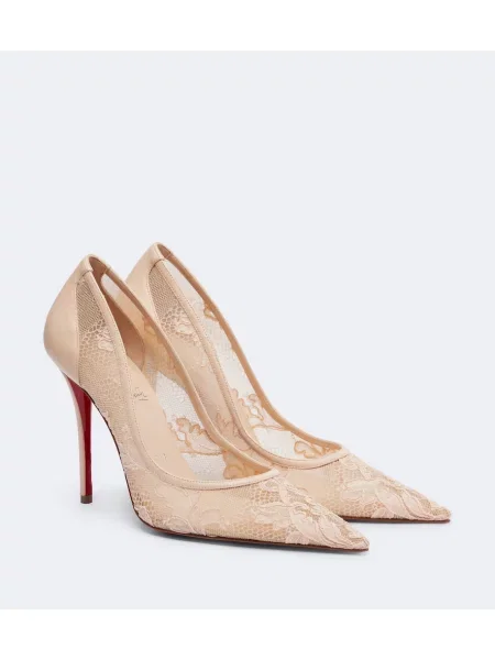Pantofi cu toc Christian Louboutin din piele roz