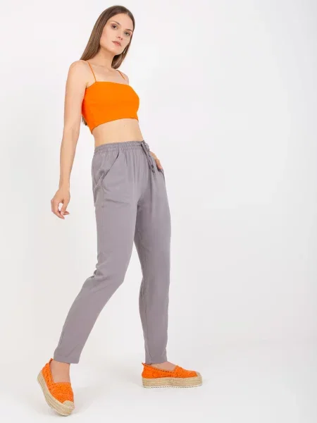 Pantaloni Fashionhunters albastru