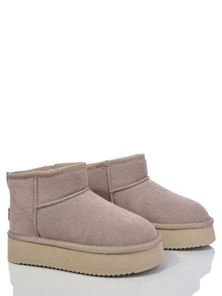 Замшевые сапоги Caroc бежевые