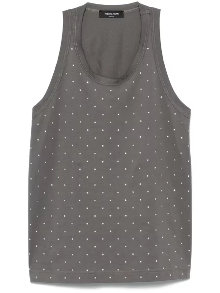 Kamizelka Fabiana Filippi z dżerseju szara