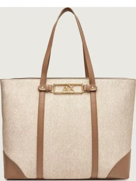 Armani Exchange Geantă shopper bej