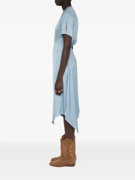 Rochie Zadig&voltaire din satin de costum albastru