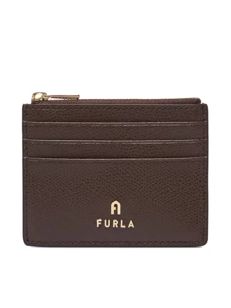 Furla portfel skórzany Camelia S brązowy