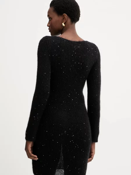 Šaty s příměsí vlny Liviana Conti mini černá