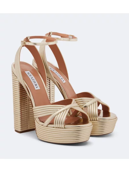 Sandale Aquazzura din piele cu platformă