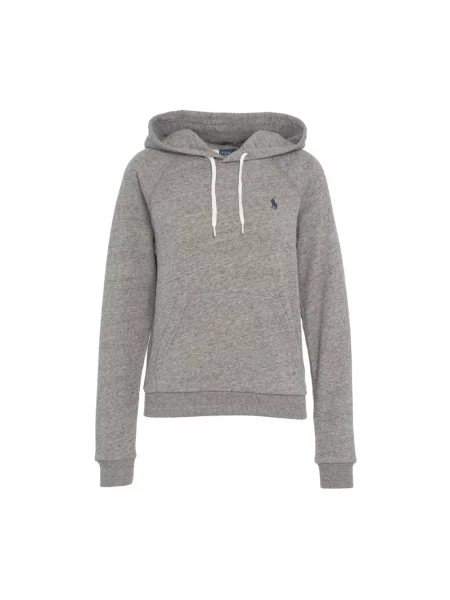 Polo Ralph Lauren Bluzy Kobieta M Pony Embroidered Hoodie szary