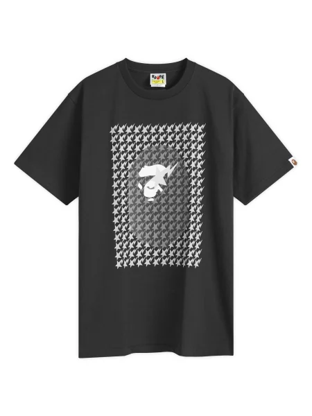 Koszulka A Bathing Ape® w pepitkę czarna