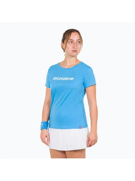 Дамска тениска Tecnifibre Team Cotton Tee azur синьо