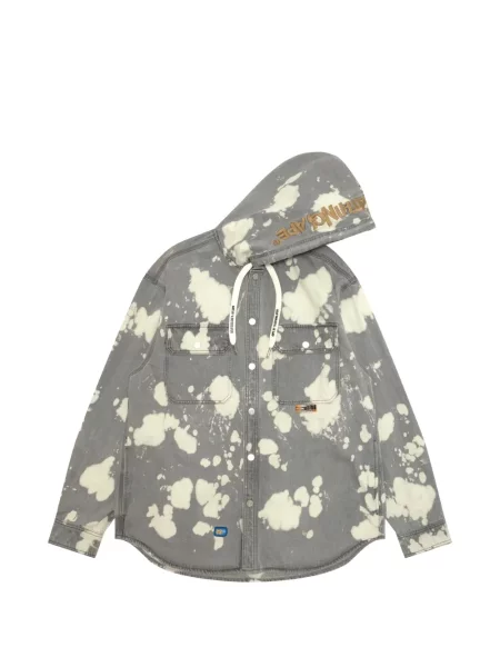 Geacă cămașă Aape By A Bathing Ape cu glugă gri