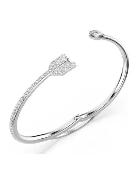 Lniana bransoletka Swarovski szara
