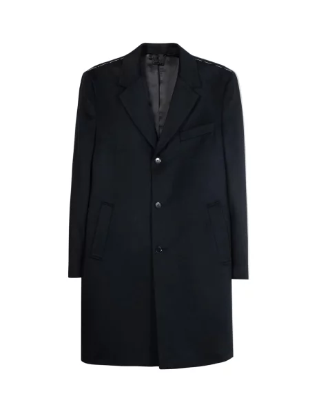 GOBI Cashmere Palton de primăvară-toamnă Men’s Cashmere Coat with Notched Lapels' negru