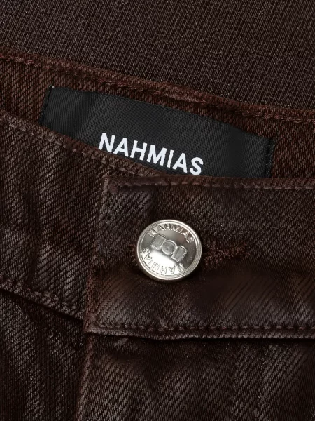 Παντελόνι cargo Nahmias με απλικέ καφέ