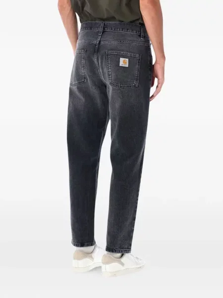 Blugi Carhartt Wip cu autograf gri