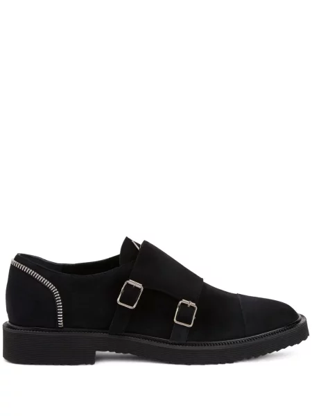 Pantofi loafer Giuseppe Zanotti din piele de căprioară negru