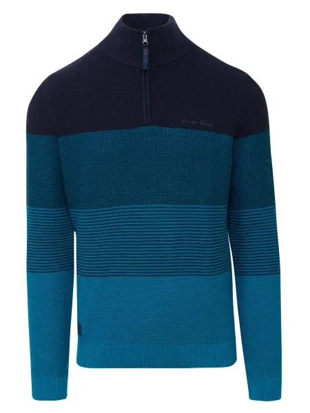 KOROSHI Pulover bleumarin / cyan / petrol verde