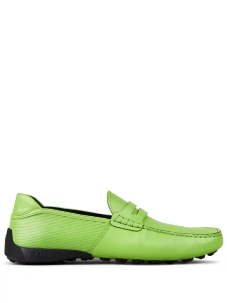 Pantofi loafer Tod's din piele slip-on verde