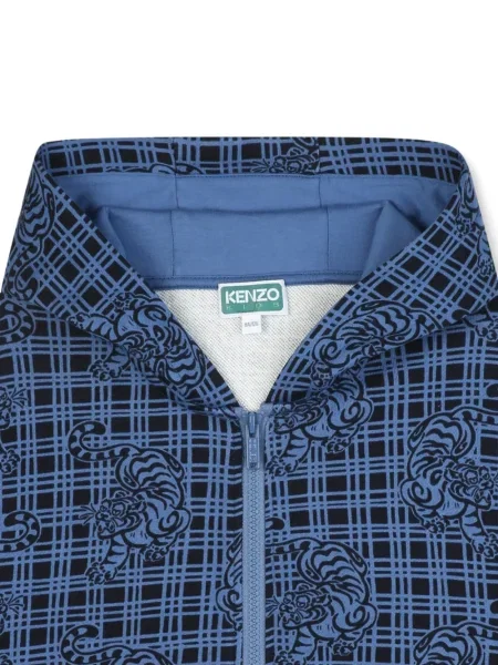 Bluza z kapturem dziecięca Kenzo niebieska
