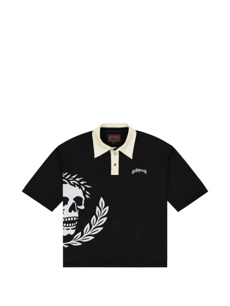 Tricou polo Godspeed cu imagine negru