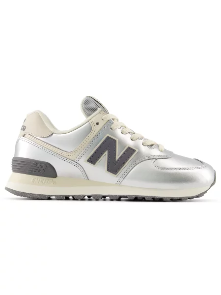 New Balance Tenisky / režná stříbrná