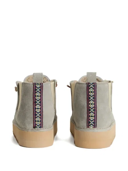 Μποτάκια Woolrich με κορδόνια με δαντέλα γκρι