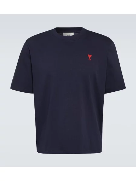 Tricou Ami Paris din jerseu albastru