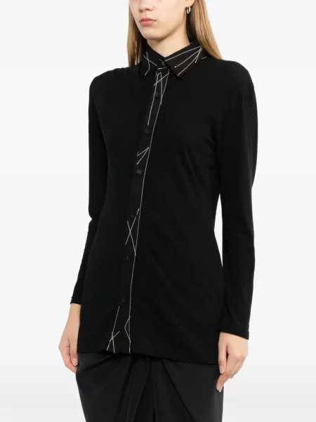 Lung bluză Yohji Yamamoto negru