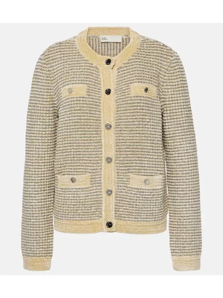 Cardigan Tory Burch de catifea cu dungi