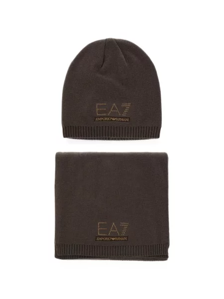 Stras fular Ea7 Emporio Armani maro