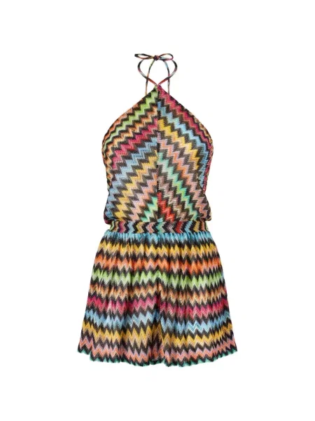 Salopetă Missoni tricotate cu gât halter negru