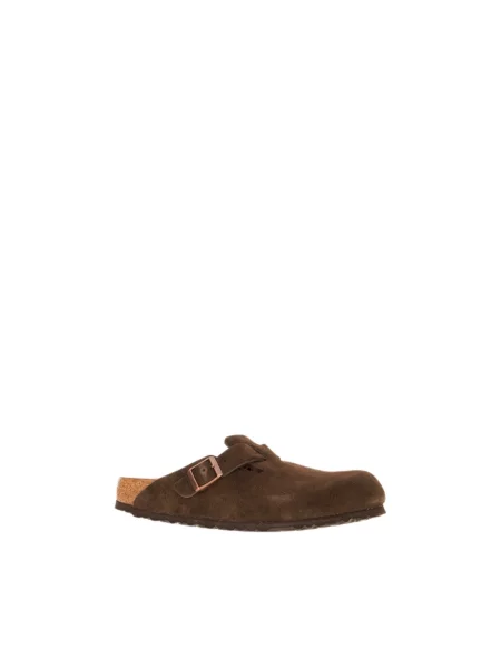 Klapki Birkenstock skórzane brązowe